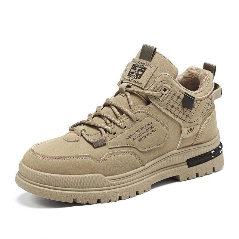 1 1 Spring Men's Shoes New Breathable High Help Work Shoes Men's Trend All-match Non-slip Sports Casual Board Shoes
