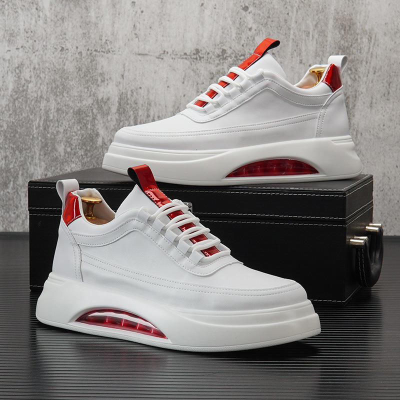 New air cushion small white shoes for men fashion casual shoes for men thick soles inside elevating board shoes