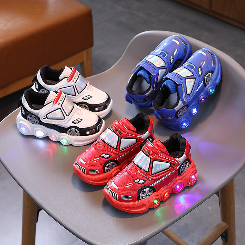 Light Shoes Boys 2025 Fall New Cartoon Girls Non-slip Sneakers Luminous Children's Shoes